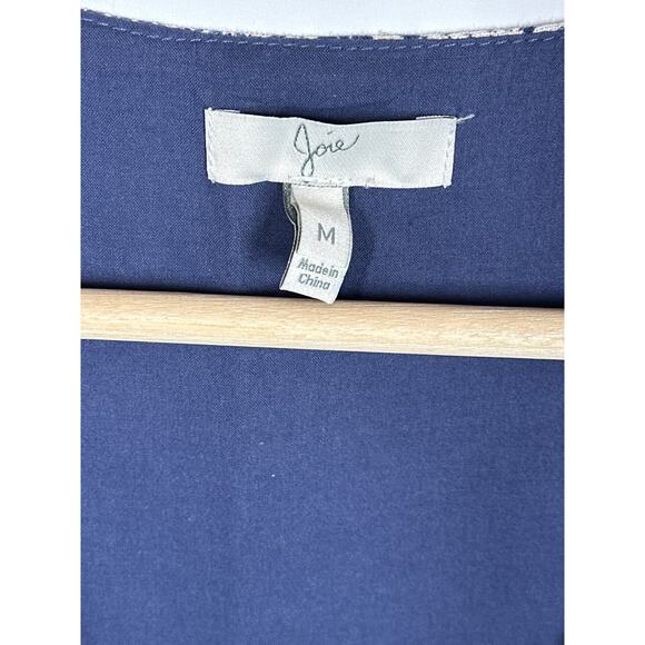 Joie Kada Linen Sleeveless Mini Starburst Dress Blue White Nautical Summer Sz M - Picture 5 of 13